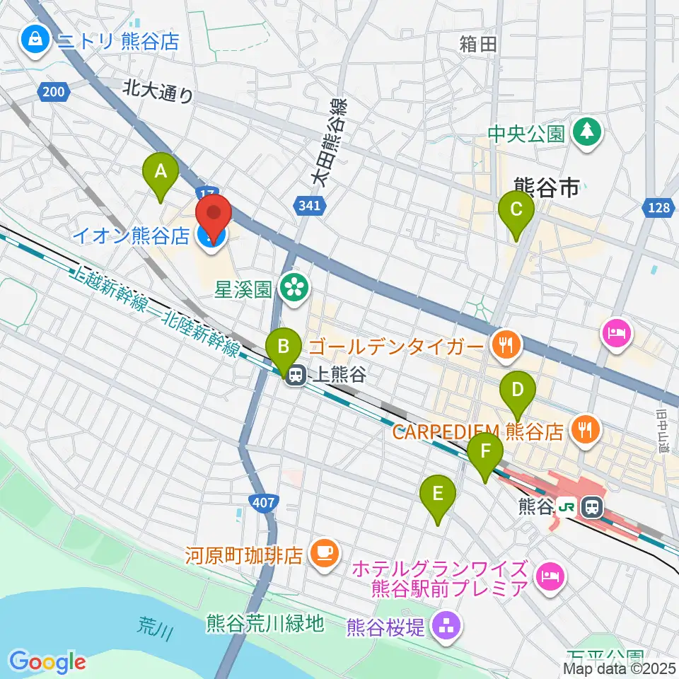 イオンシネマ熊谷周辺のホテル一覧地図