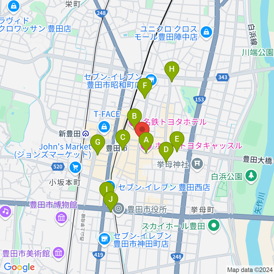 イオンシネマ豊田KiTARA周辺のホテル一覧地図