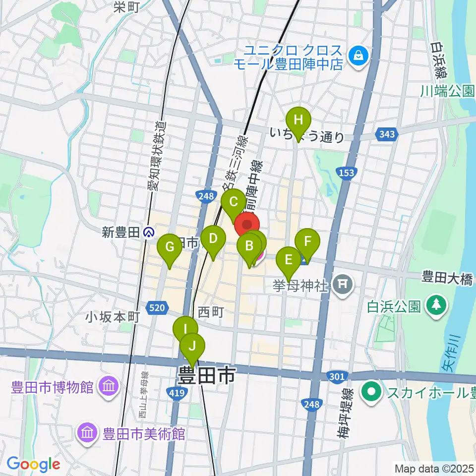 イオンシネマ豊田KiTARA周辺のホテル一覧地図