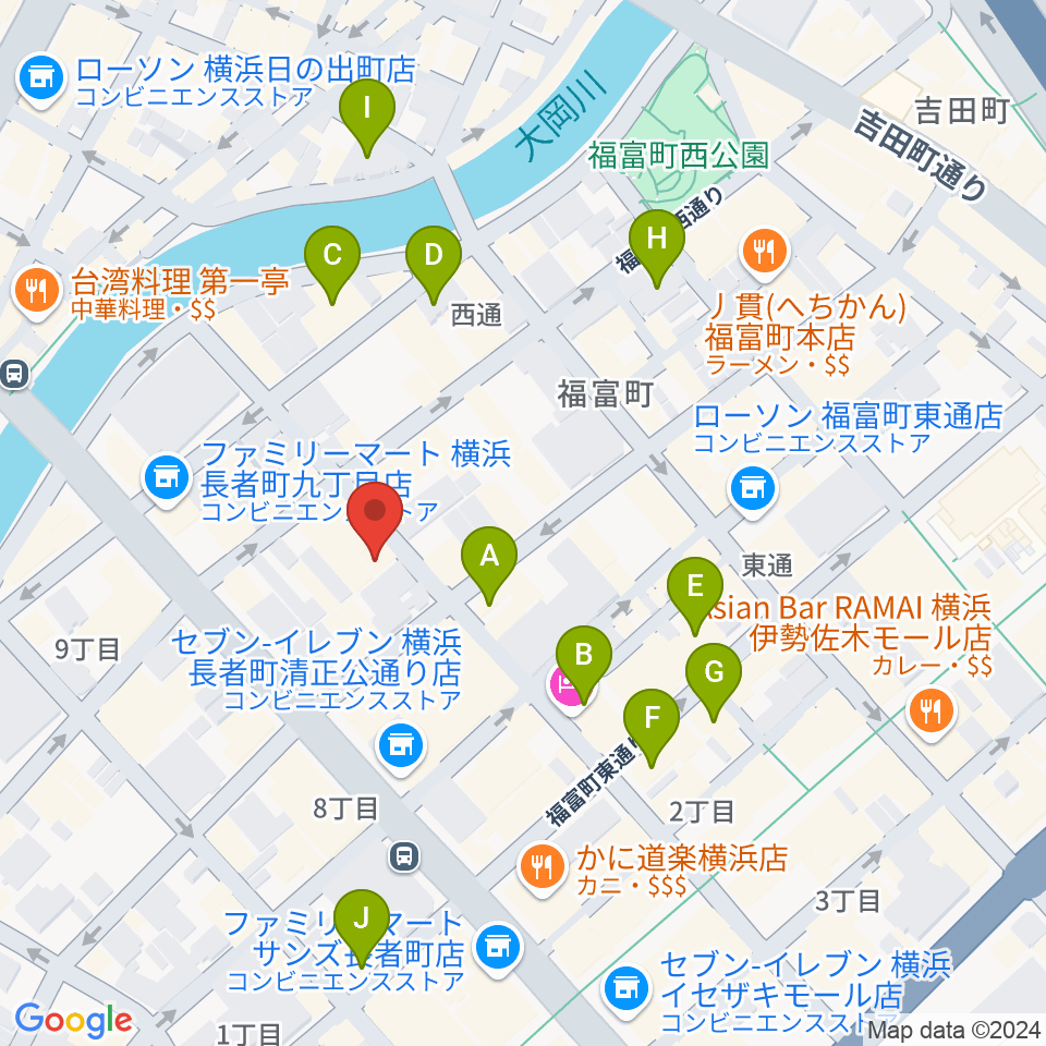 日ノ出町 試聴室その3周辺のホテル一覧地図