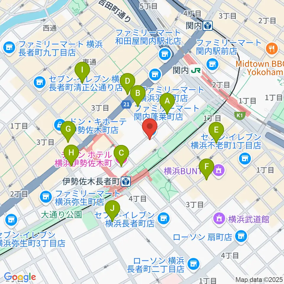 スタージス周辺のホテル一覧地図