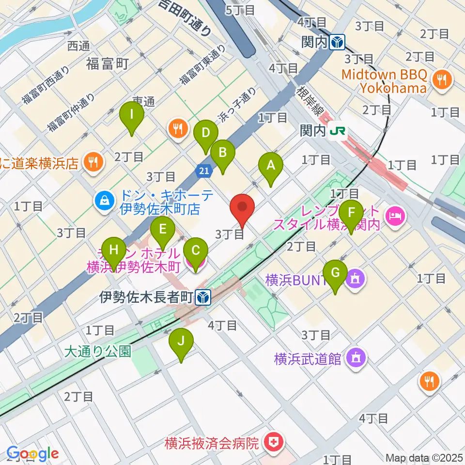 スタージス周辺のホテル一覧地図