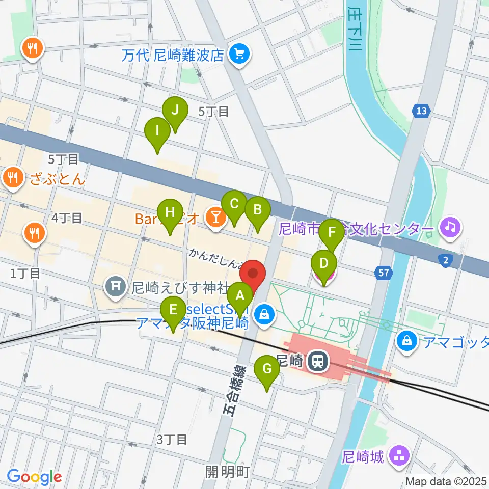 尼崎Scope周辺のホテル一覧地図