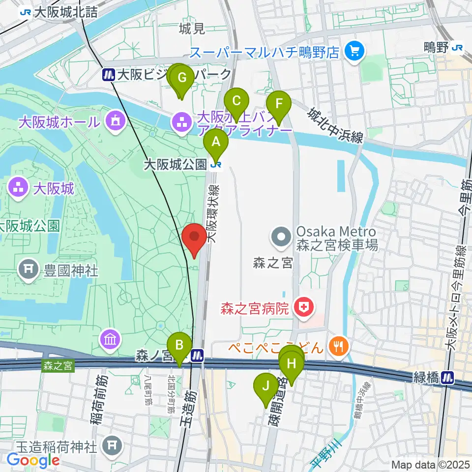 クールジャパンパーク大阪周辺のホテル一覧地図