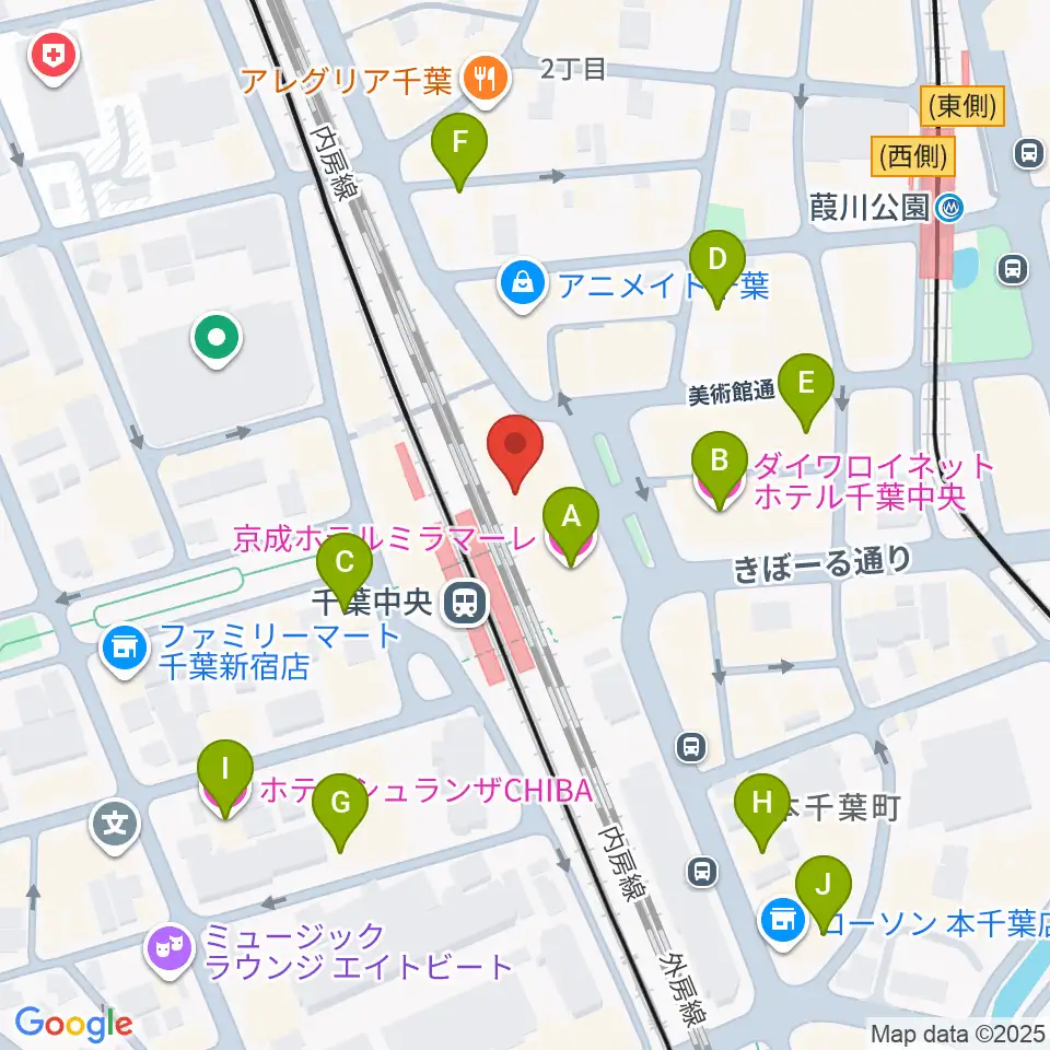 京成ローザ10周辺のホテル一覧地図