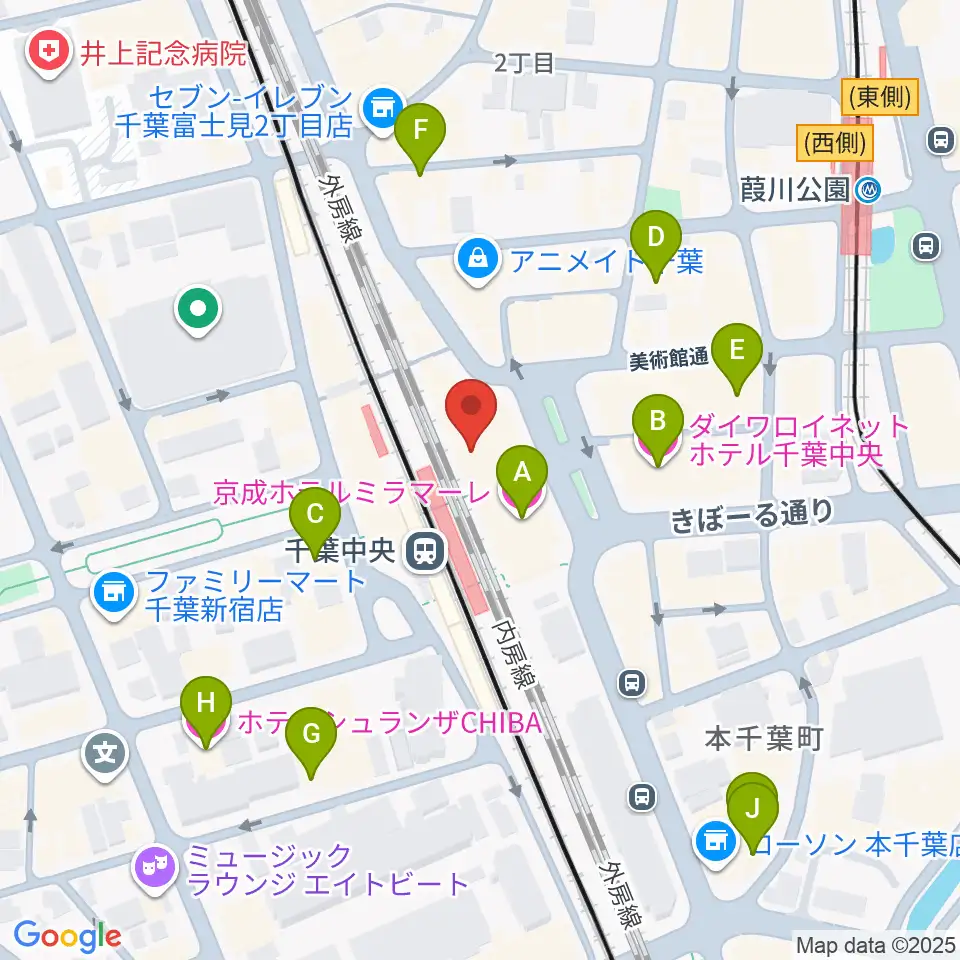 京成ローザ10周辺のホテル一覧地図