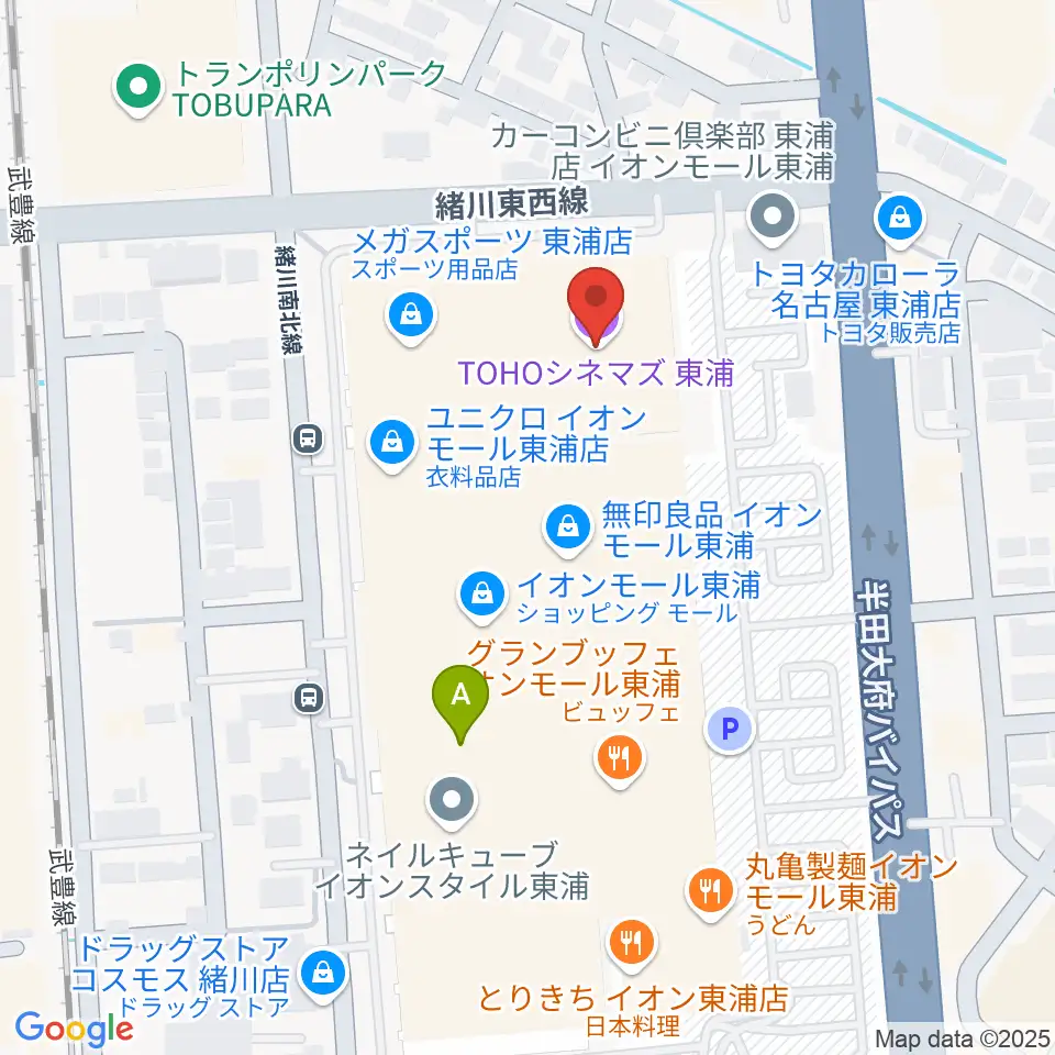 TOHOシネマズ東浦周辺のホテル一覧地図