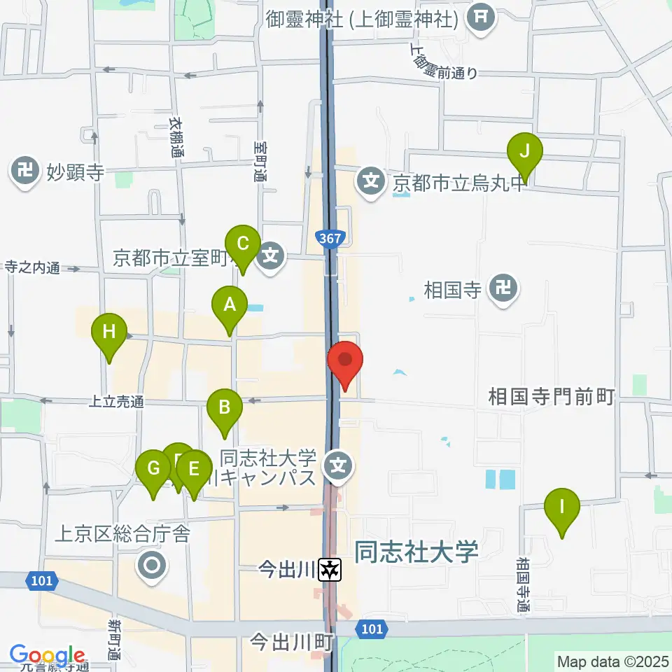 スタジオブル周辺のホテル一覧地図