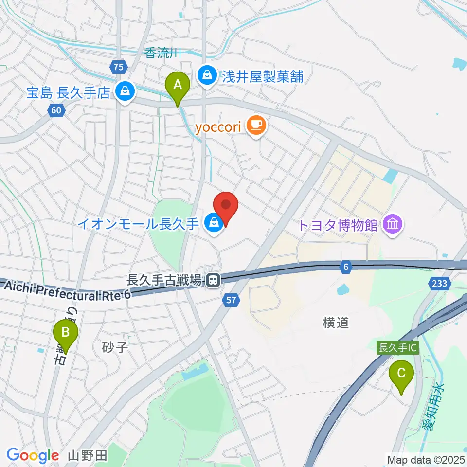 イオンシネマ長久手周辺のホテル一覧地図