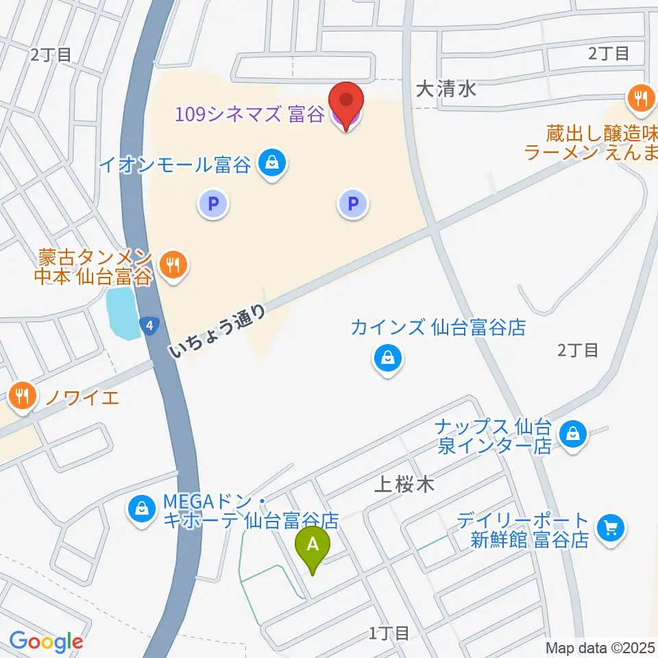 109シネマズ富谷周辺のホテル一覧地図