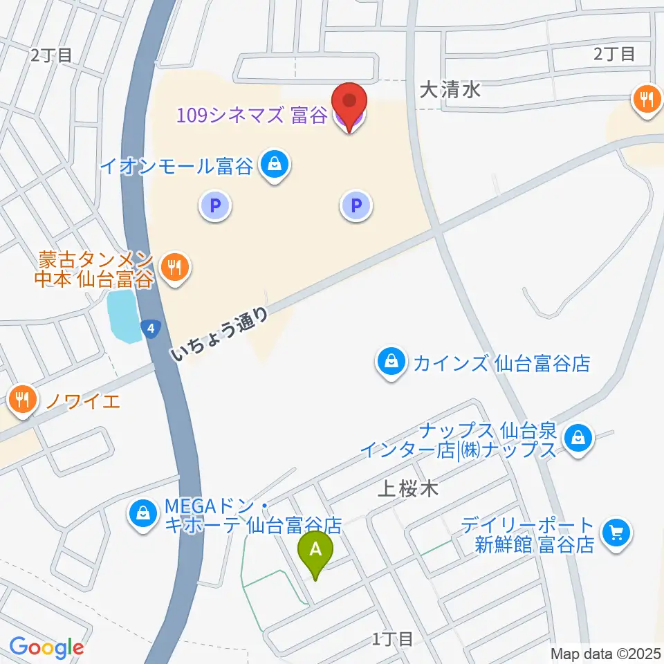 109シネマズ富谷周辺のホテル一覧地図
