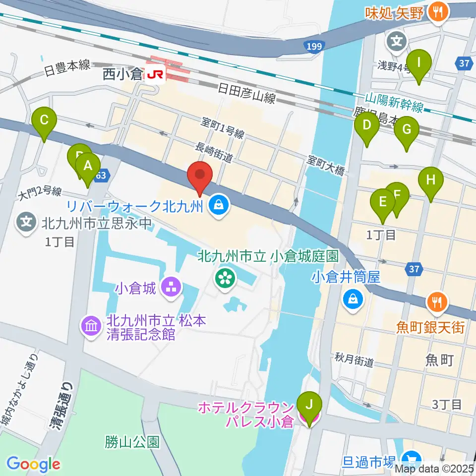 T・ジョイ リバーウォーク北九州周辺のホテル一覧地図