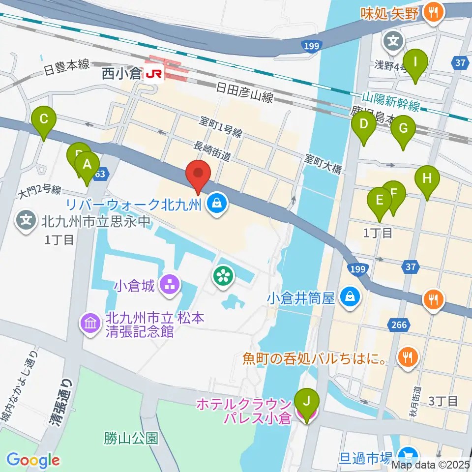 T・ジョイ リバーウォーク北九州周辺のホテル一覧地図