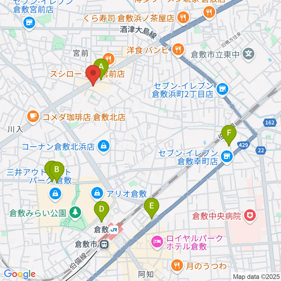 中川楽器周辺のホテル一覧地図