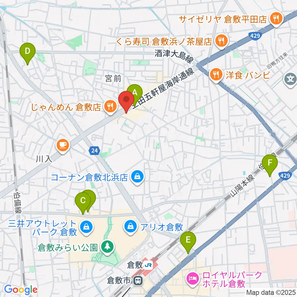 中川楽器周辺のホテル一覧地図