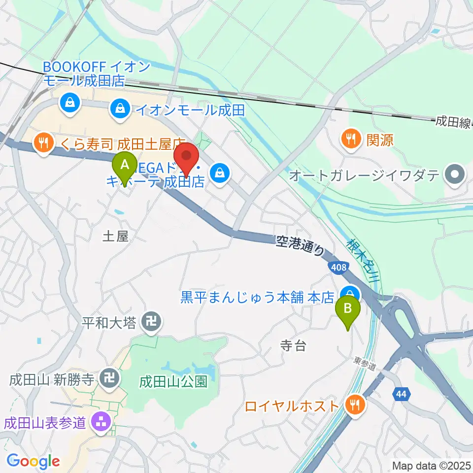 成田HUMAXシネマズ周辺のホテル一覧地図