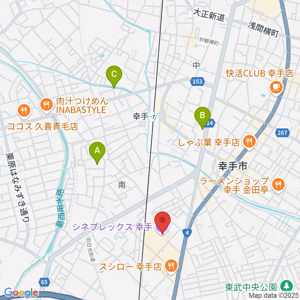 シネプレックス幸手周辺のホテル一覧地図