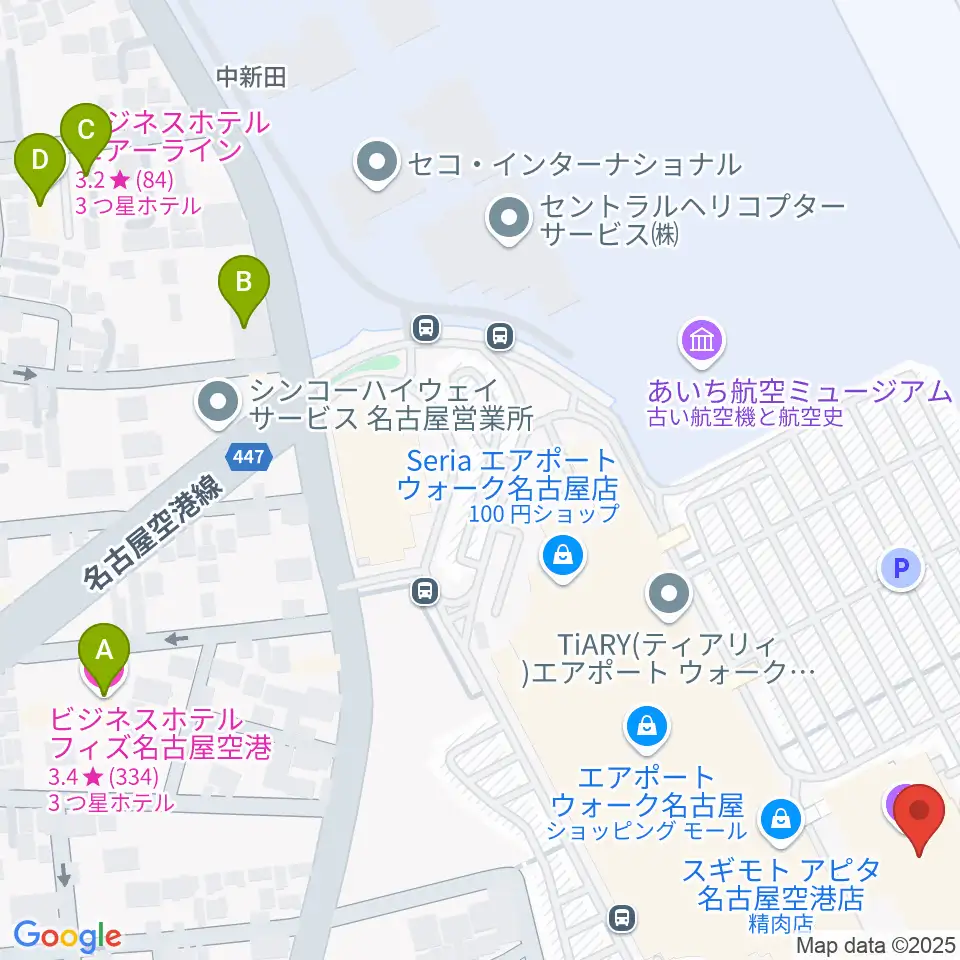 ミッドランドシネマ名古屋空港周辺のホテル一覧地図