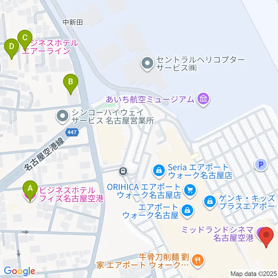 ミッドランドシネマ名古屋空港周辺のホテル一覧地図
