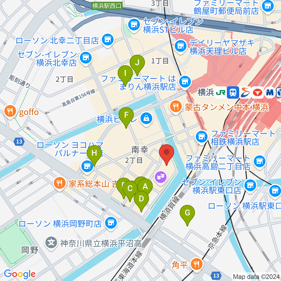 ムービル周辺のホテル一覧地図