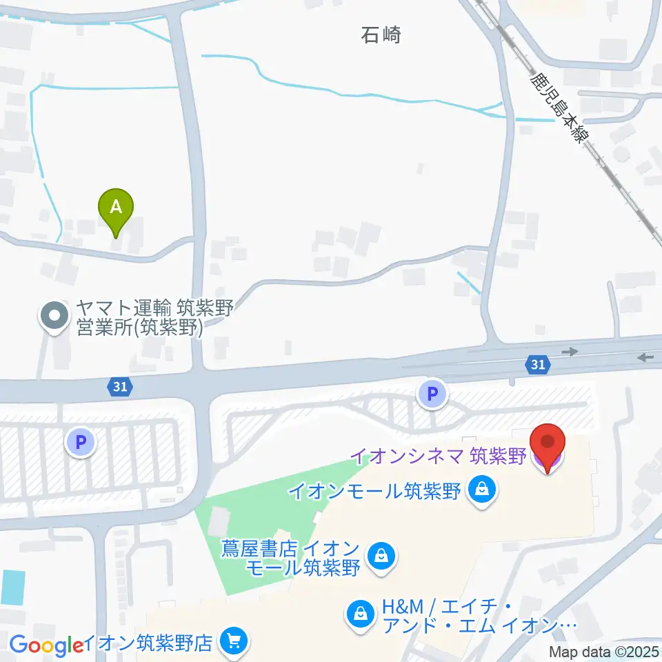 イオンシネマ筑紫野周辺のホテル一覧地図