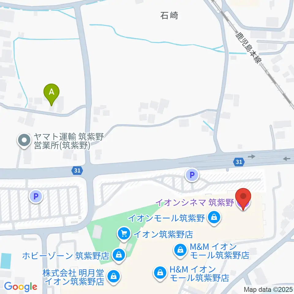 イオンシネマ筑紫野周辺のホテル一覧地図