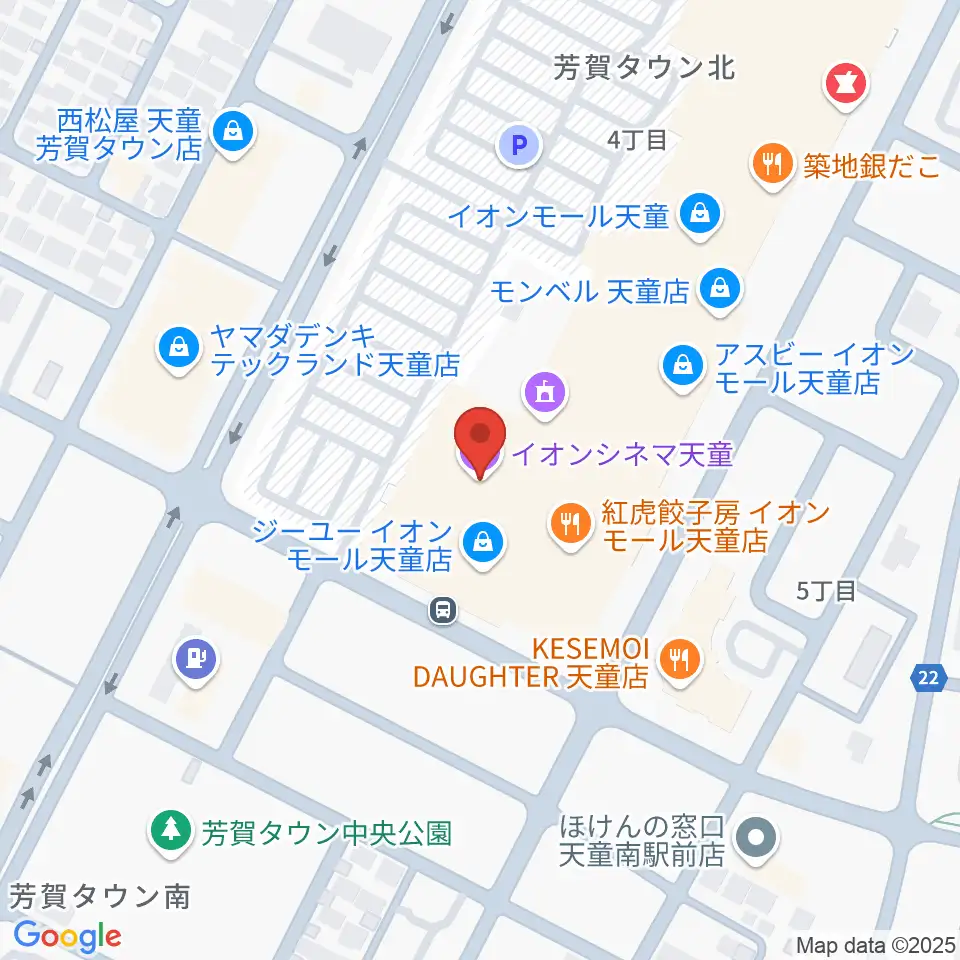 イオンシネマ天童周辺のホテル一覧地図
