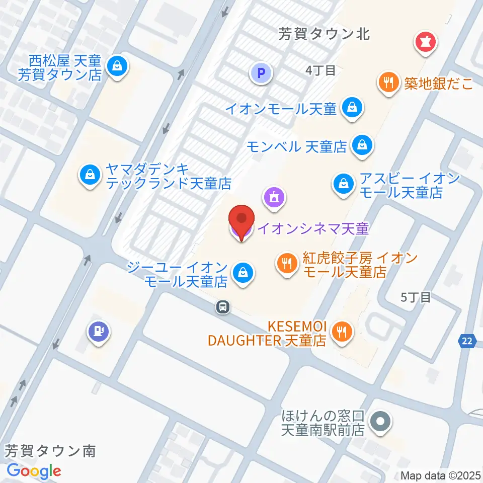 イオンシネマ天童周辺のホテル一覧地図