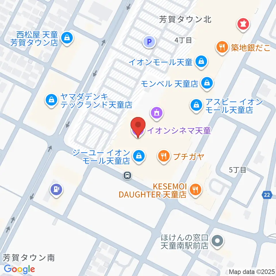 イオンシネマ天童周辺のホテル一覧地図