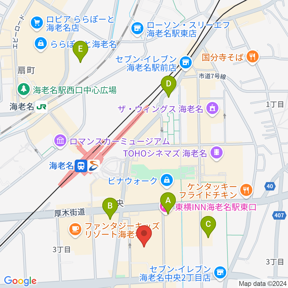 イオンシネマ海老名周辺のホテル一覧地図