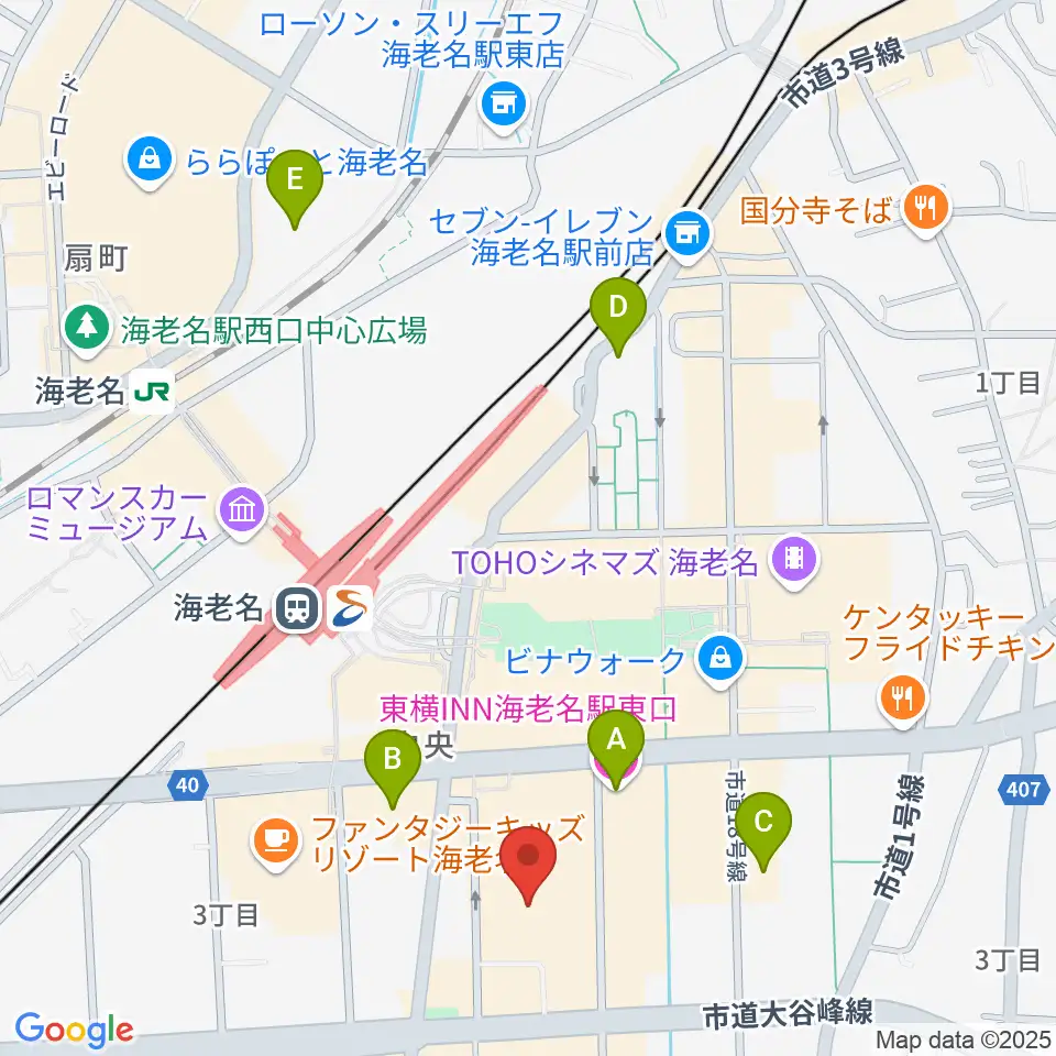 イオンシネマ海老名周辺のホテル一覧地図
