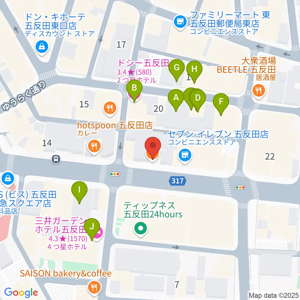 弾き語りbar ピストル周辺のホテル一覧地図