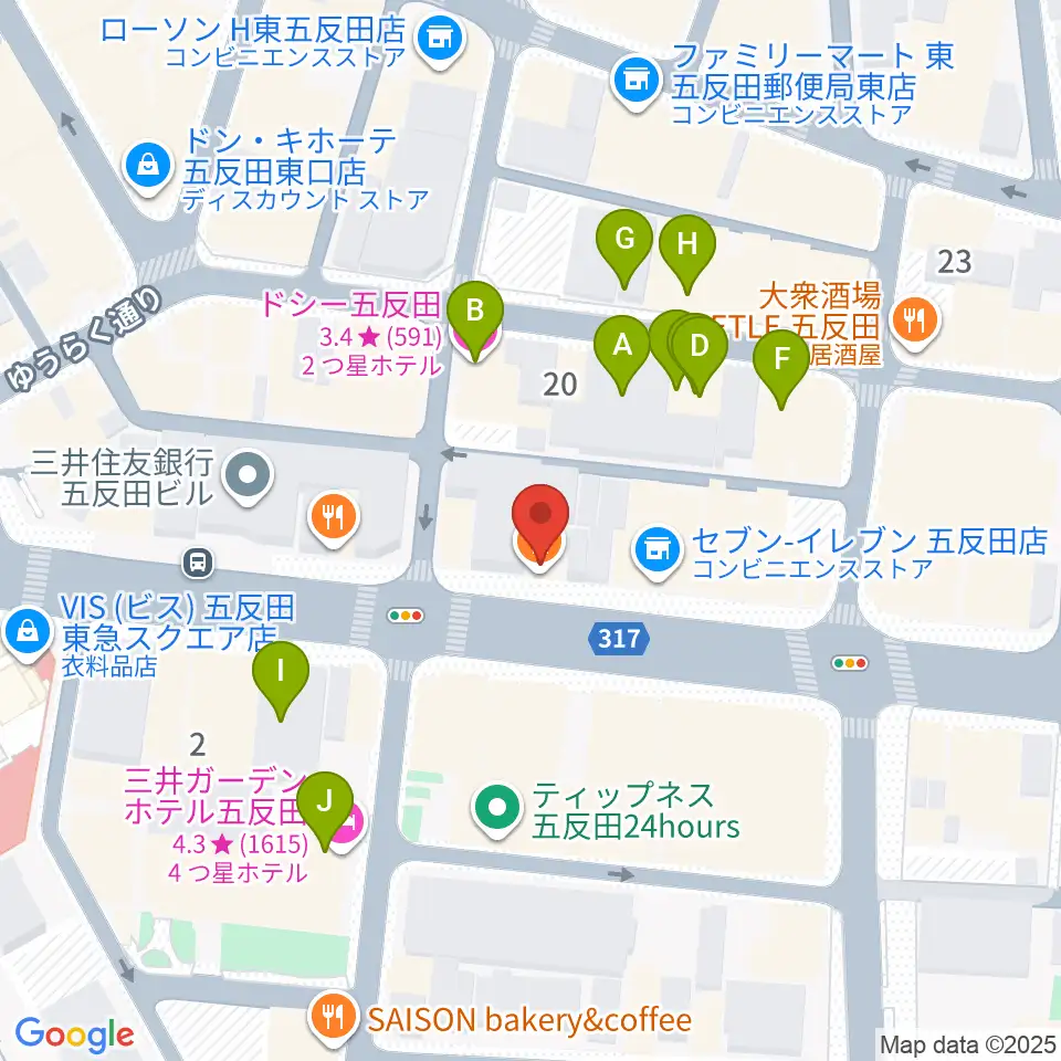 弾き語りbar ピストル周辺のホテル一覧地図