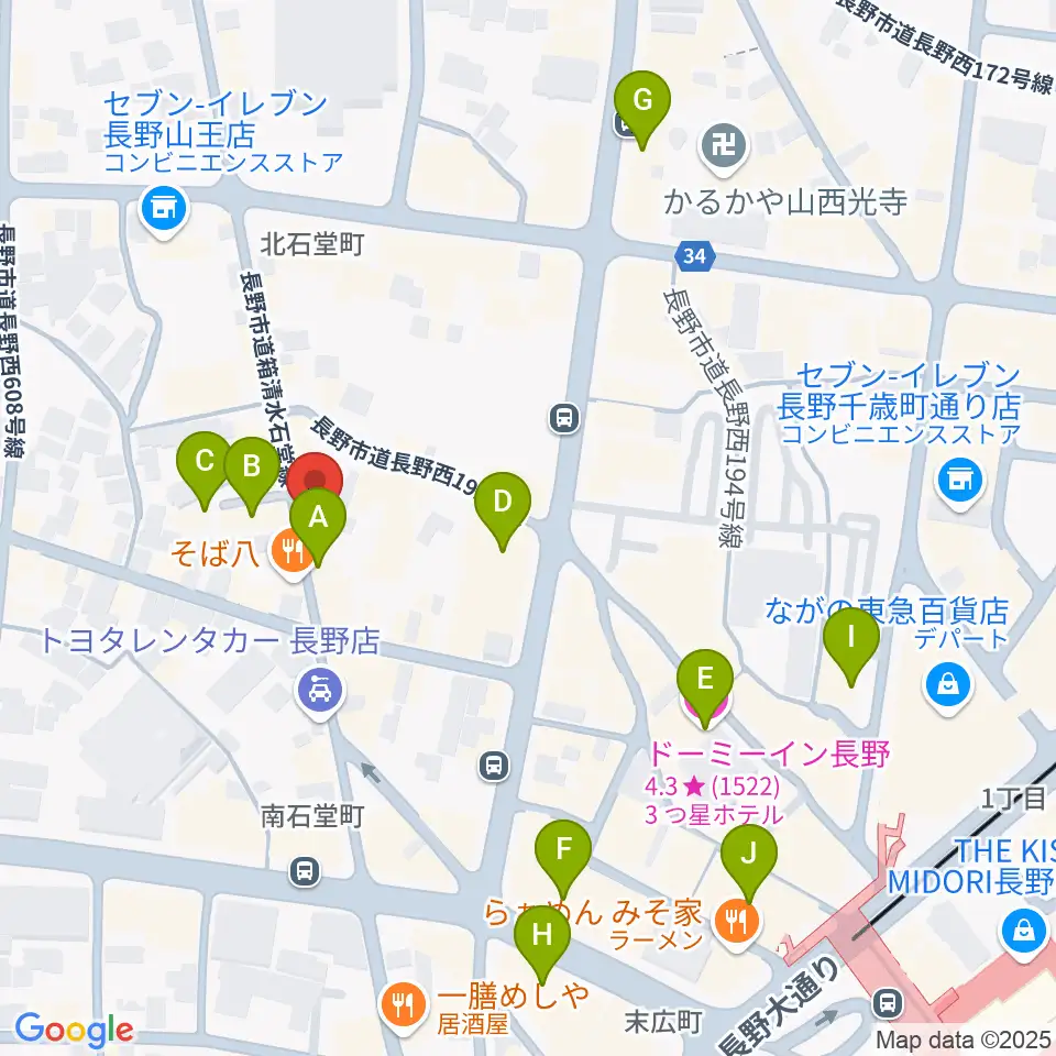 ラ・ペーニャ周辺のホテル一覧地図