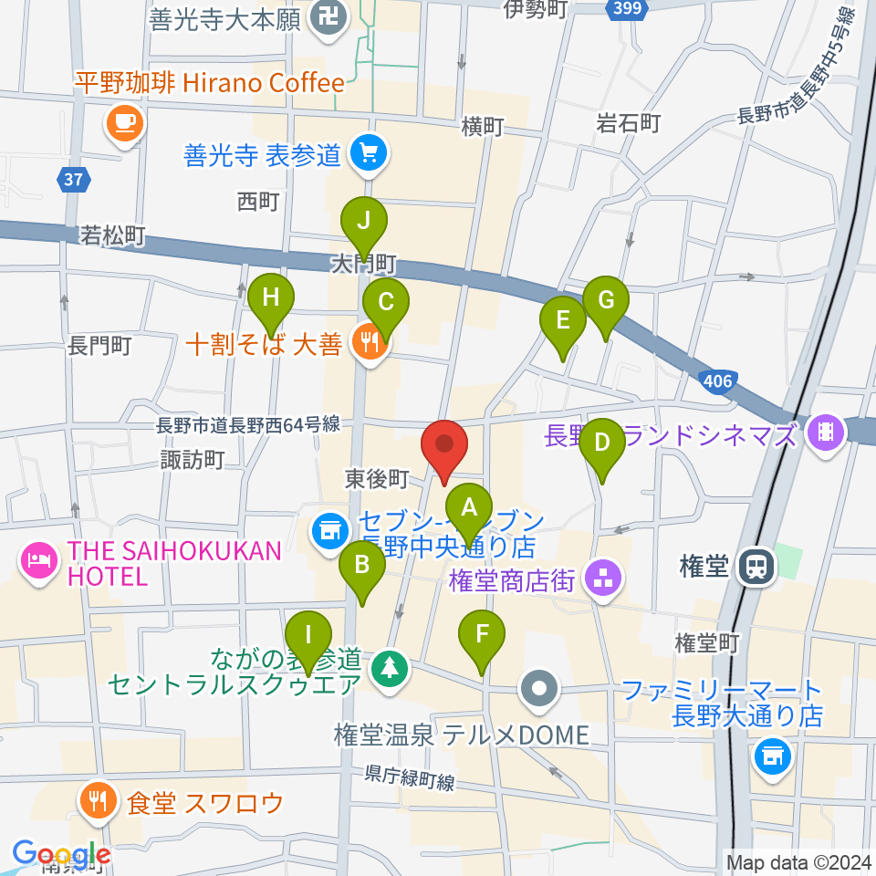 MISSTONES周辺のホテル一覧地図