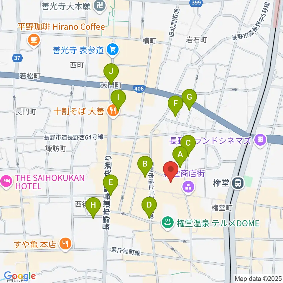 長野相生座・ロキシー周辺のホテル一覧地図