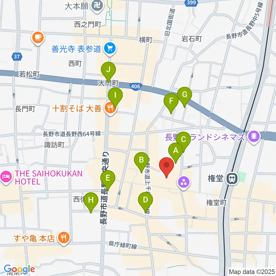 長野相生座・ロキシー周辺のホテル一覧地図