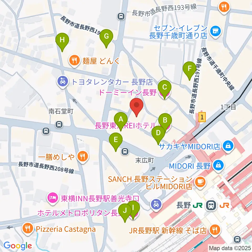 千石劇場周辺のホテル一覧地図