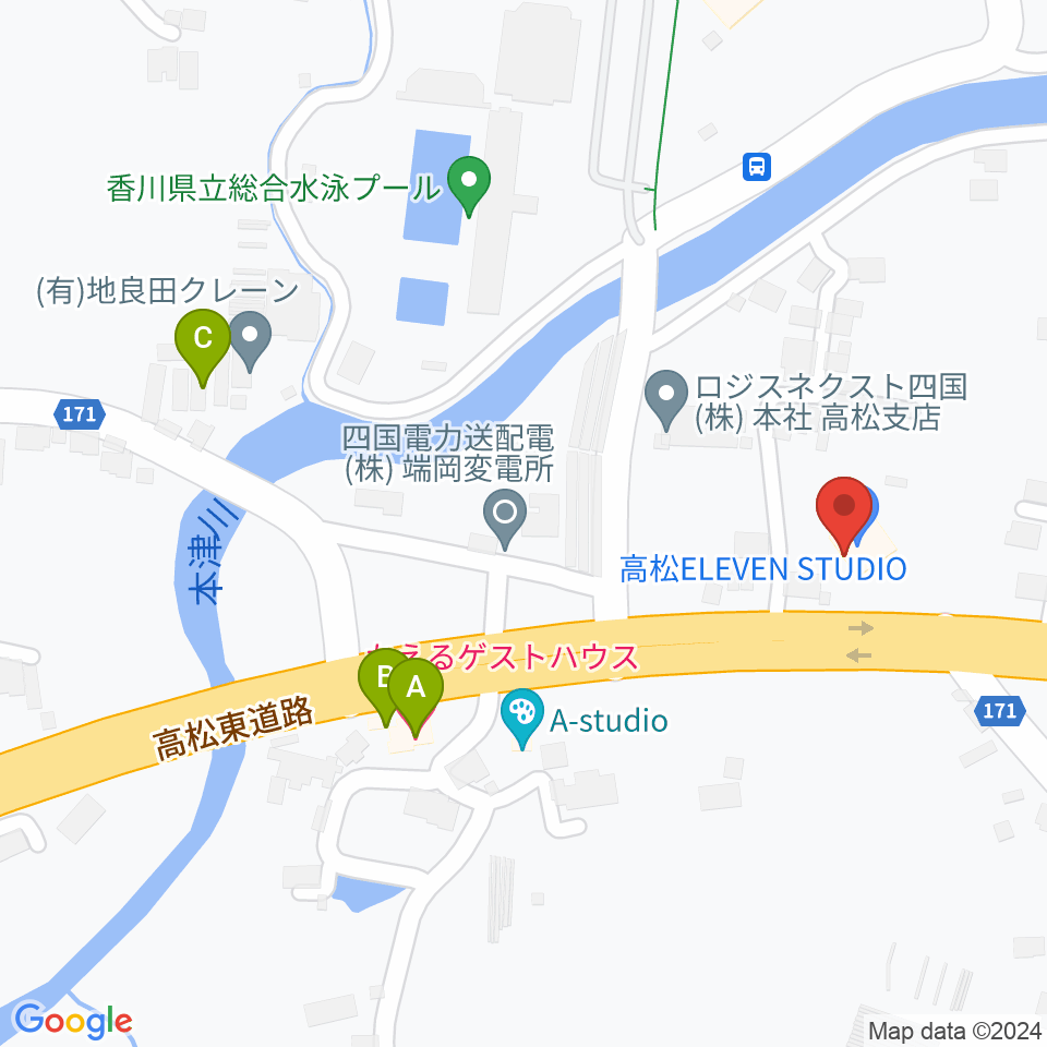 高松 ELEVEN STUDIO周辺のホテル一覧地図