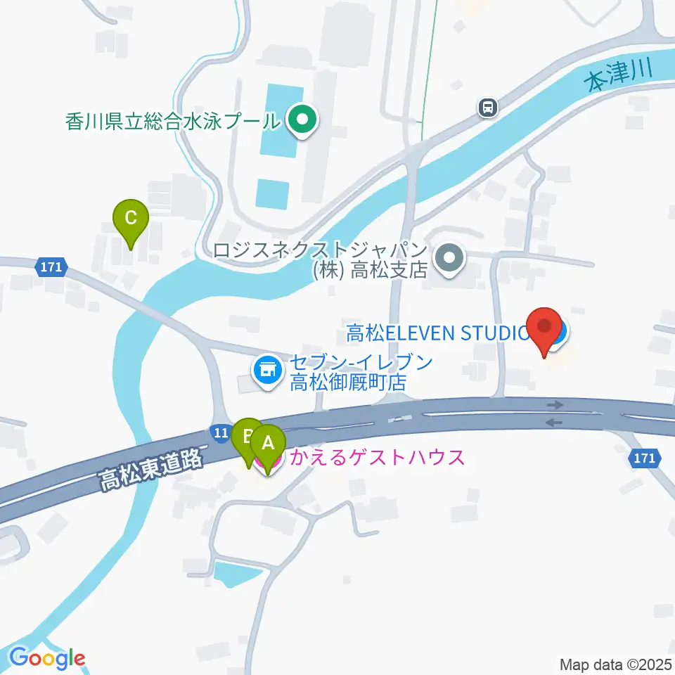高松 ELEVEN STUDIO周辺のホテル一覧地図