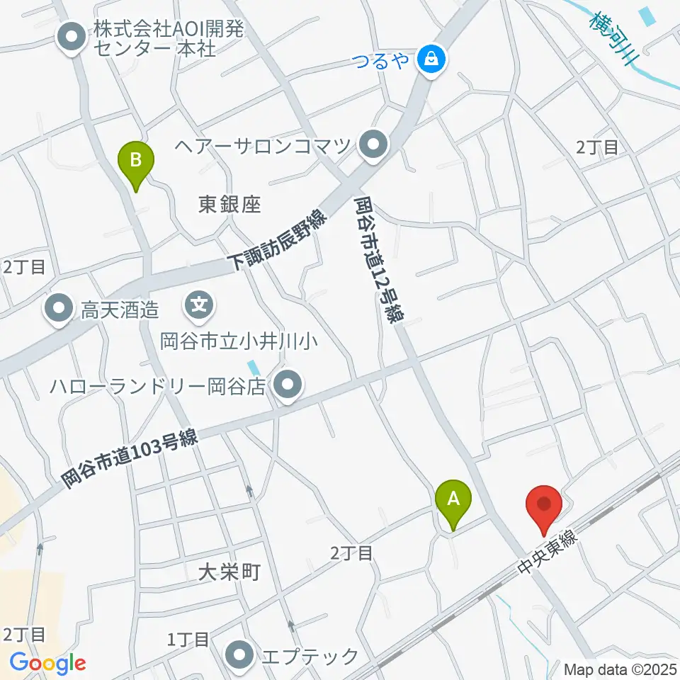 岡谷BAR ASiA周辺のホテル一覧地図