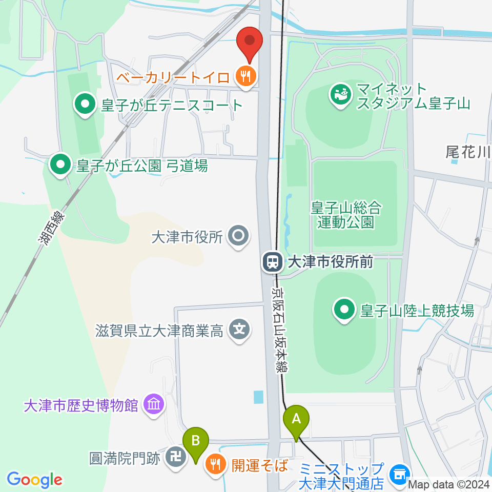 FMおおつ周辺のホテル一覧地図