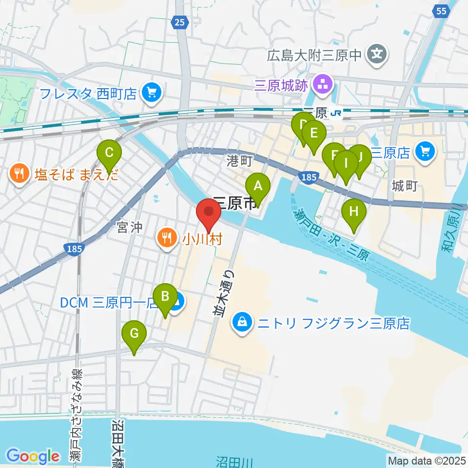 FMみはら周辺のホテル一覧地図