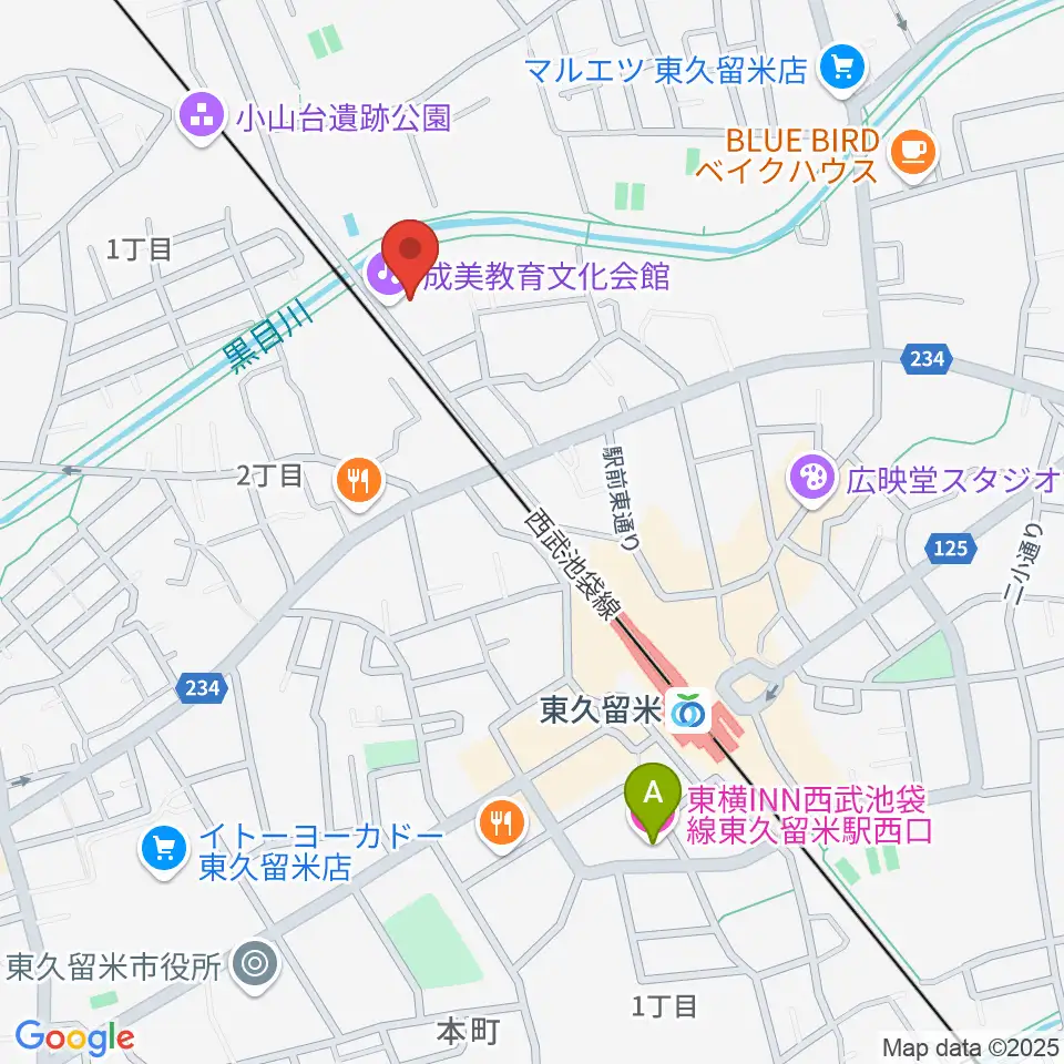TOKYO854くるめラ周辺のホテル一覧地図