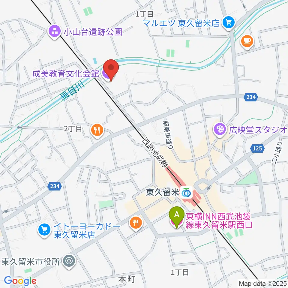 TOKYO854くるめラ周辺のホテル一覧地図