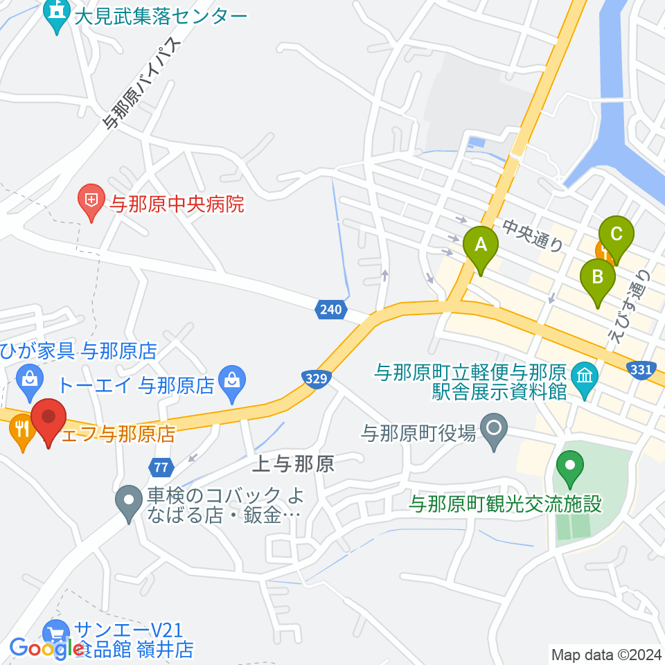 FMよなばる周辺のホテル一覧地図