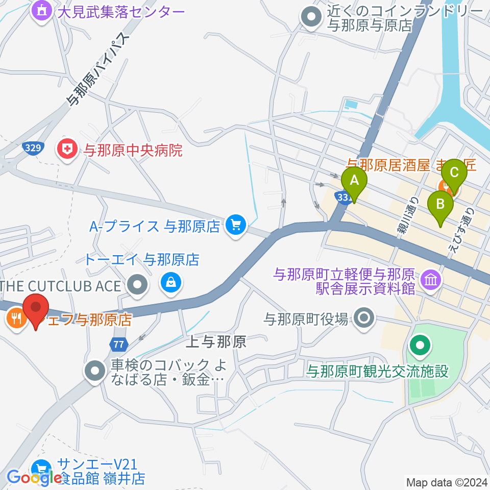 FMよなばる周辺のホテル一覧地図