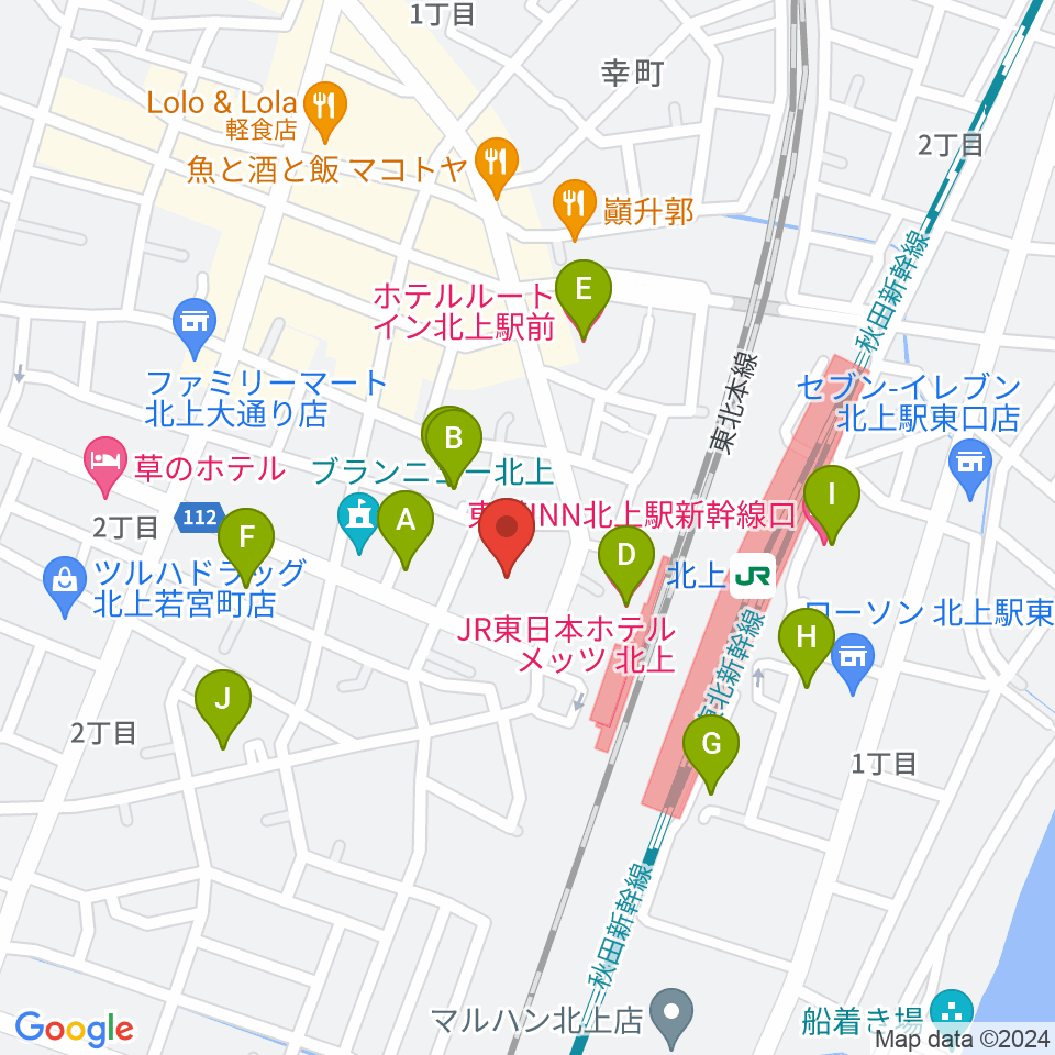 きたかみE&Beエフエム周辺のホテル一覧地図