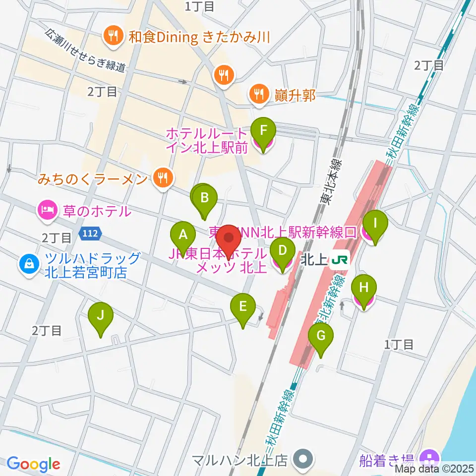 きたかみE&Beエフエム周辺のホテル一覧地図