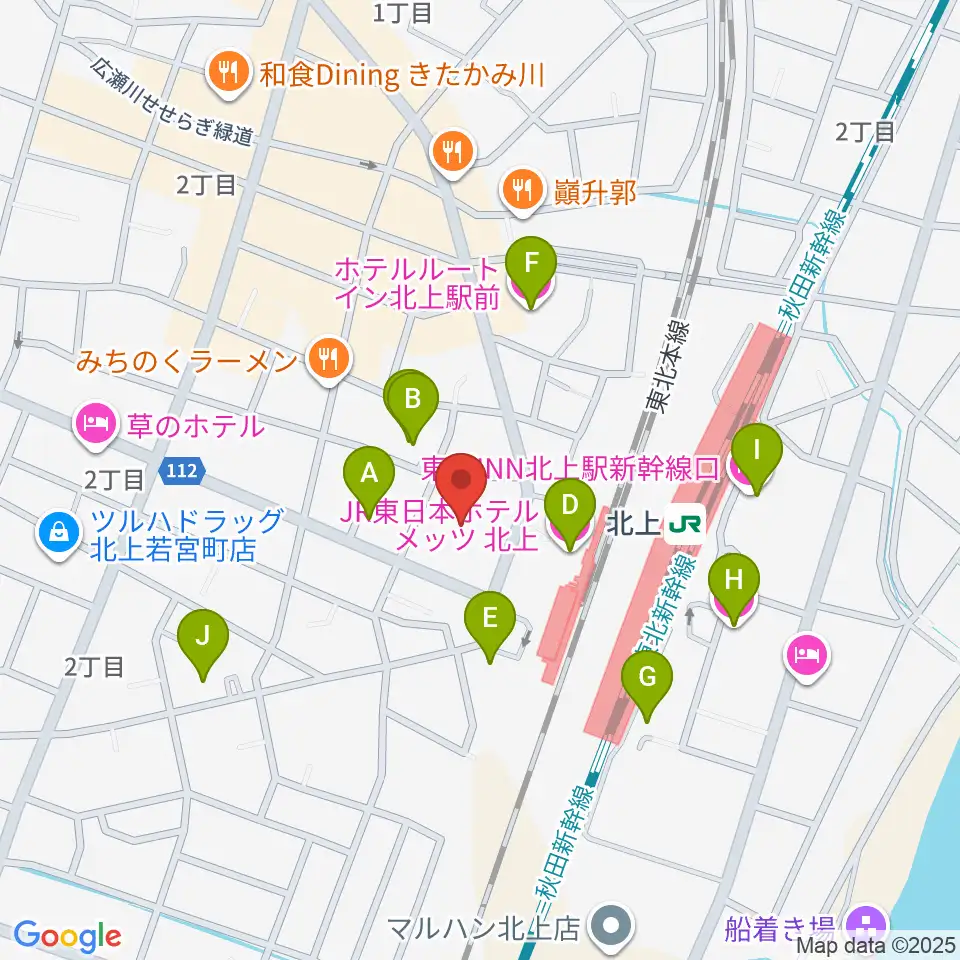 きたかみE&Beエフエム周辺のホテル一覧地図